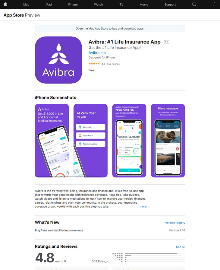 avibra insyrance app
