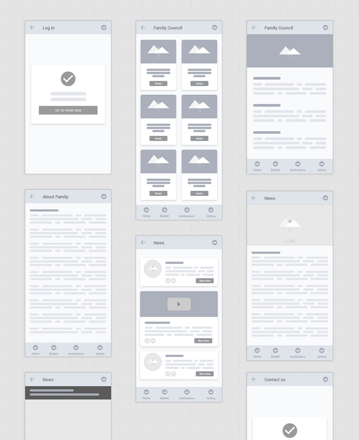 wireframe outline