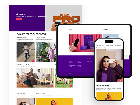 Redesigned STC website by Teqnovos delivering stronger digital visibility, structured service information, and a smoother browsing experience.